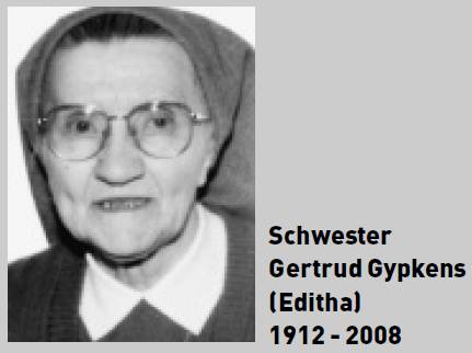 Schwester Gertrud Gypkens (Editha)