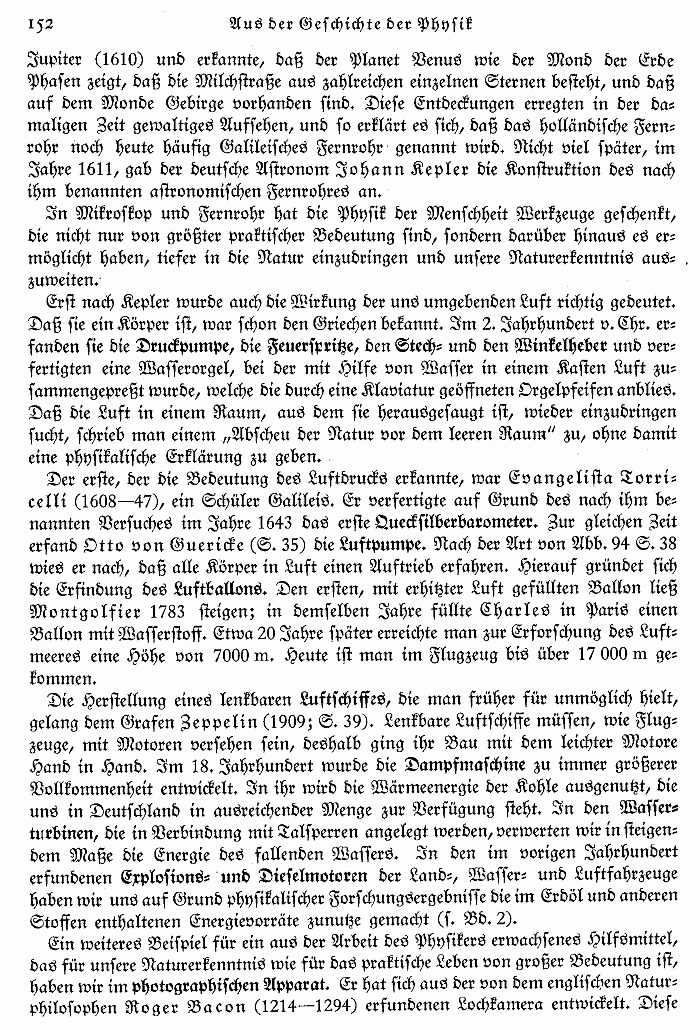 Physikbuch von 1939