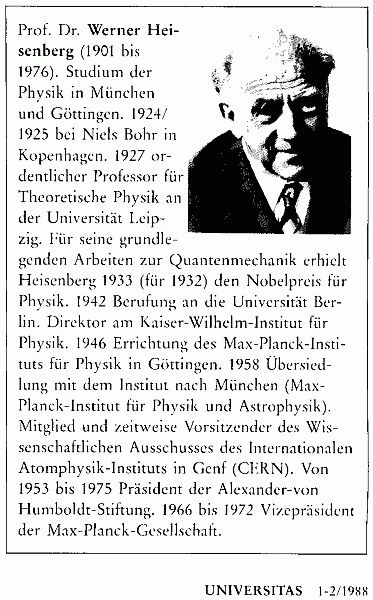 W. Heisenberg