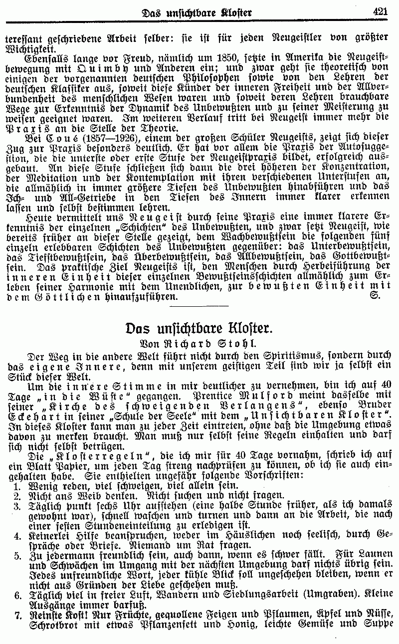 Unsichtbares Kloster