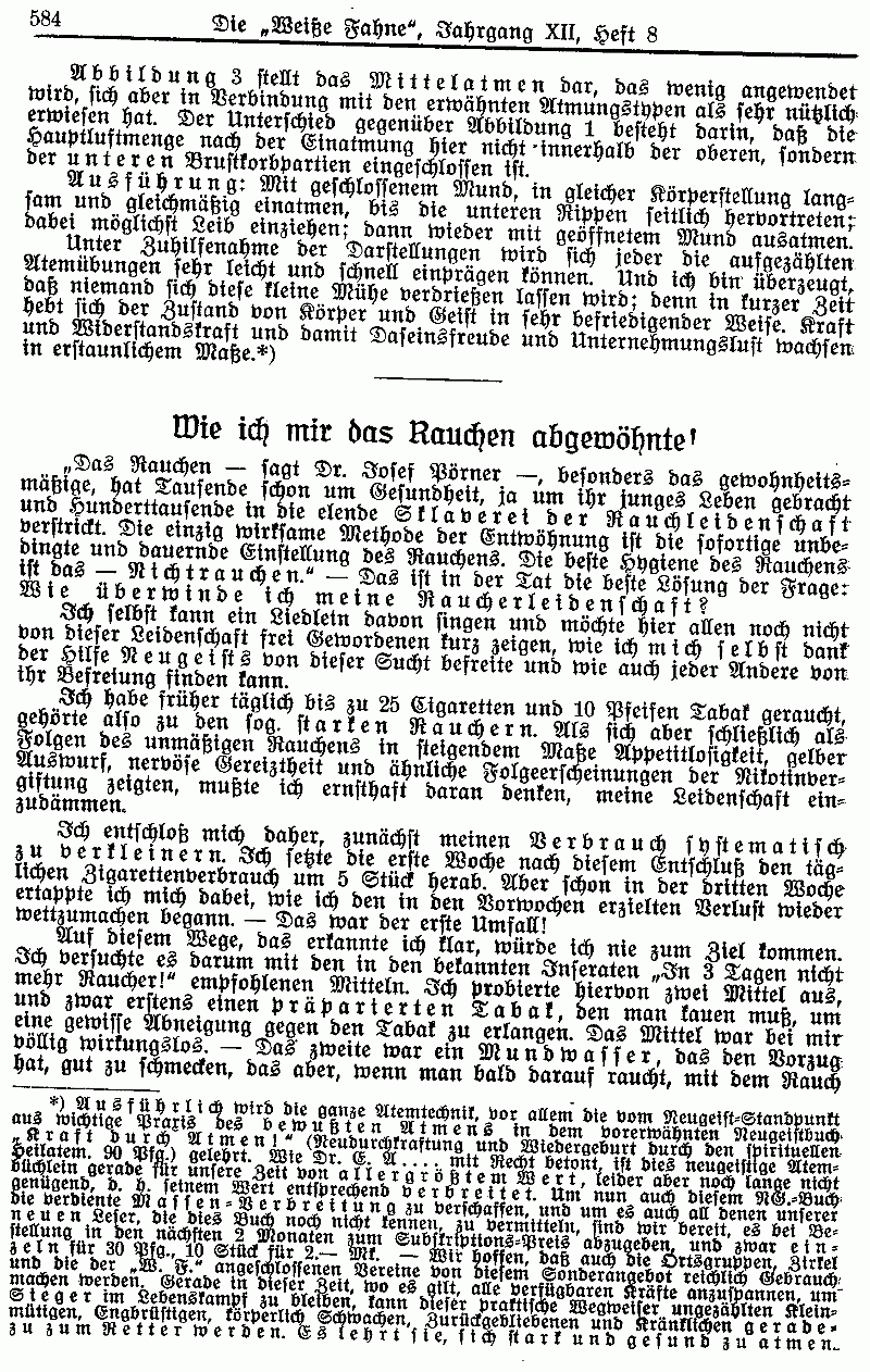 Rauchen abgew&ouml;hnt